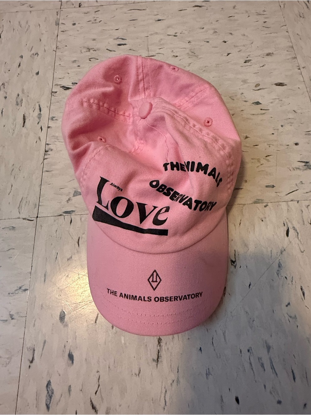 The Animals Observatory Kids' Pink 'Love' Baseball Cap